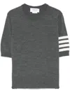 Thom Browne Crew Neck Merino Wool Striped T-shirt
