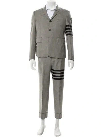 Pre-owned Thom Browne 4-bar Wool Two-piece Blazer In Gray