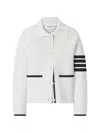 Thom Browne 4-bar-stripe Jacket In White