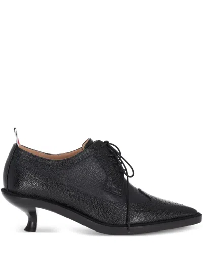 Thom Browne 50mm Pebble-grain Leather Shoes In Black
