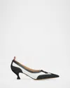 Thom Browne 50mm Wingtip Leather Pumps In Black