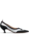 Thom Browne 50mm Wingtip Pumps In Black