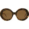 Thom Browne Round-frame Acetate Sunglasses In Tortoise