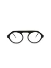 Thom Browne Round-frame Acetate Optical Frames In Black
