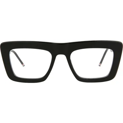 Thom Browne 52mm Square Optical Glasses In Black