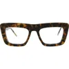 Thom Browne 52mm Square Optical Glasses In Tortoise