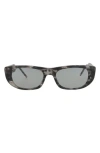 Thom Browne 53mm Rectangular Optical Frames In Gray