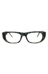 Thom Browne 53mm Rectangular Optical Frames In Green