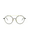 THOM BROWNE 53MM ROUND AVIATOR EYEGLASSES