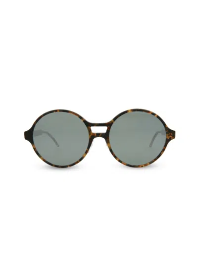 Thom Browne 63mm Retro Round Sunglasses In Green
