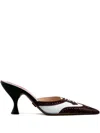 Thom Browne 75mm Shiny Heeled Mules In Multi