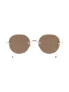 Thom Browne 938a Round-frame Metal Sunglasses In Gray