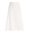 Thom Browne A-line Cotton Midi Skirt In White