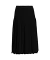 THOM BROWNE A-LINE PLEATED MIDI SKIRT