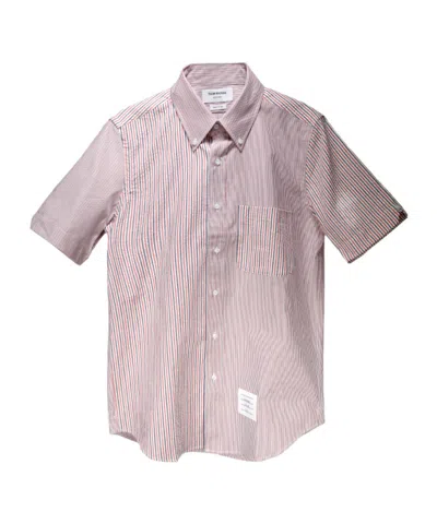 Thom Browne A Short Sleeved Shirt In Pink