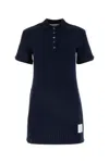 Thom Browne Mini Jacquard Knit Polo Dress In In Navy
