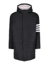 Thom Browne Relaxed Fit Hooded Jacket In Black