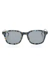 Thom Browne Abstract-pattern Sunglasses In 蓝色