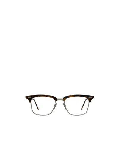 Thom Browne Acetate And Titanium Rectangular Eyeglasses In Black