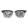 Thom Browne Acetate And Titanium Rectangular Eyeglasses Unisex In Black
