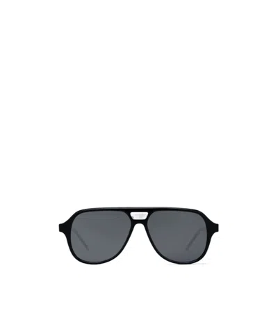 Thom Browne Acetate Aviator Sunglasses In Black