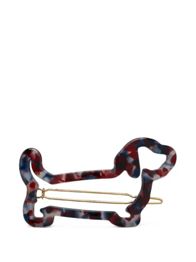 Thom Browne Acetate Hector Hair Clip In Red