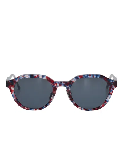 Thom Browne Acetate Oval-frame Sunglasses In Red
