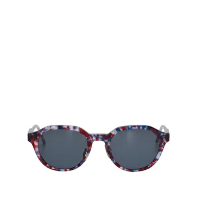 Thom Browne Acetate Oval Sunglasses Unisex In Multi