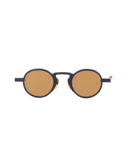 Thom Browne Acetate Round Sunglasses In Gold