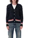 Thom Browne All Over Cable Stitch Classic Cardigan In Navy
