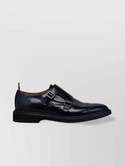 THOM BROWNE ALMOND TOE LACE-UP SHOES WITH RUBBER SOLE