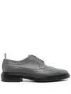 Thom Browne Almond-toe Leather Brogues In Grey