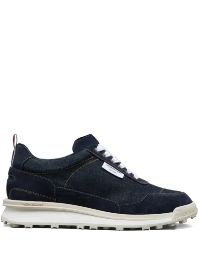 Thom Browne Alumni Lace-up Sneakers In Blue