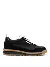 Thom Browne Alumni Paneled Sneakers In Black
