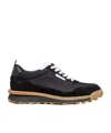 Thom Browne Alumni Paneled Sneakers In Black