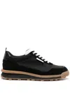 Thom Browne Alumni Paneled Sneakers In 001 Black