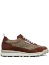 Thom Browne Alumni Gunclub Check Trainer Sneaker In Brown