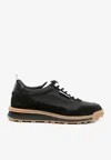 Thom Browne Alumni Trainer In Tech Nylon In Black