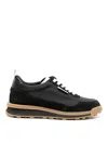 Thom Browne Alumni Trainer In Tech Nylon In Black