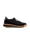 Thom Browne Alumni Trainer In Tech Nylon In Black