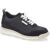 Thom Browne Navy Selvedge Denim Tech Runner Alumni Sneakers In Blue