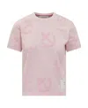 Thom Browne Anchor-print T-shirt In Pink