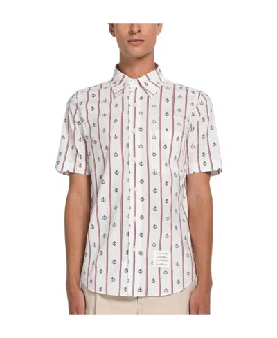 Thom Browne Anchor Short-sleeved Shirt In White
