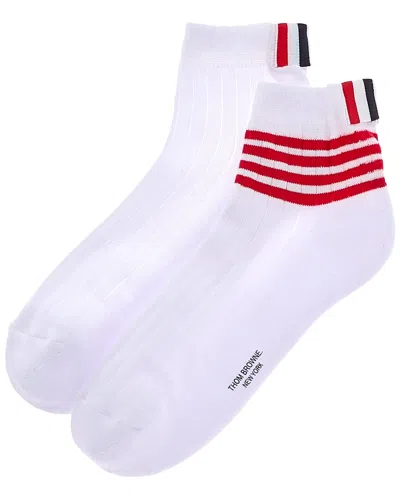 Thom Browne Ankle Socks In Red
