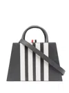 Thom Browne Appliqué-stripe Tote Bag In Grey