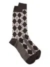 Thom Browne Argyle Diamond Pattern Socks In Green