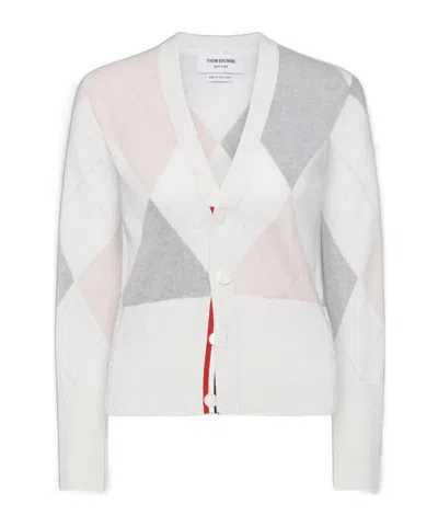 Thom Browne Argyle-intarsia Cashmere Jumper In White