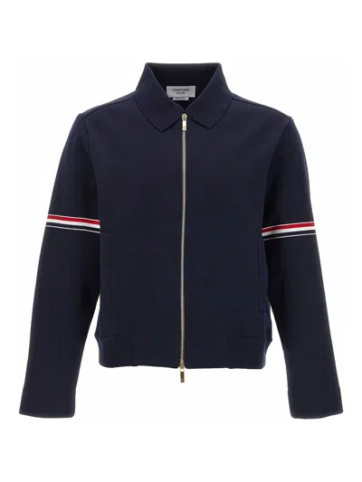 Thom Browne Armband Cardigan In Blue
