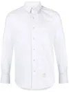 Thom Browne Long-sleeve Button-down Oxford Shirt In White