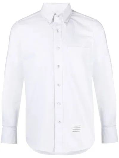 THOM BROWNE ARMBAND-DETAIL COTTON SHIRT